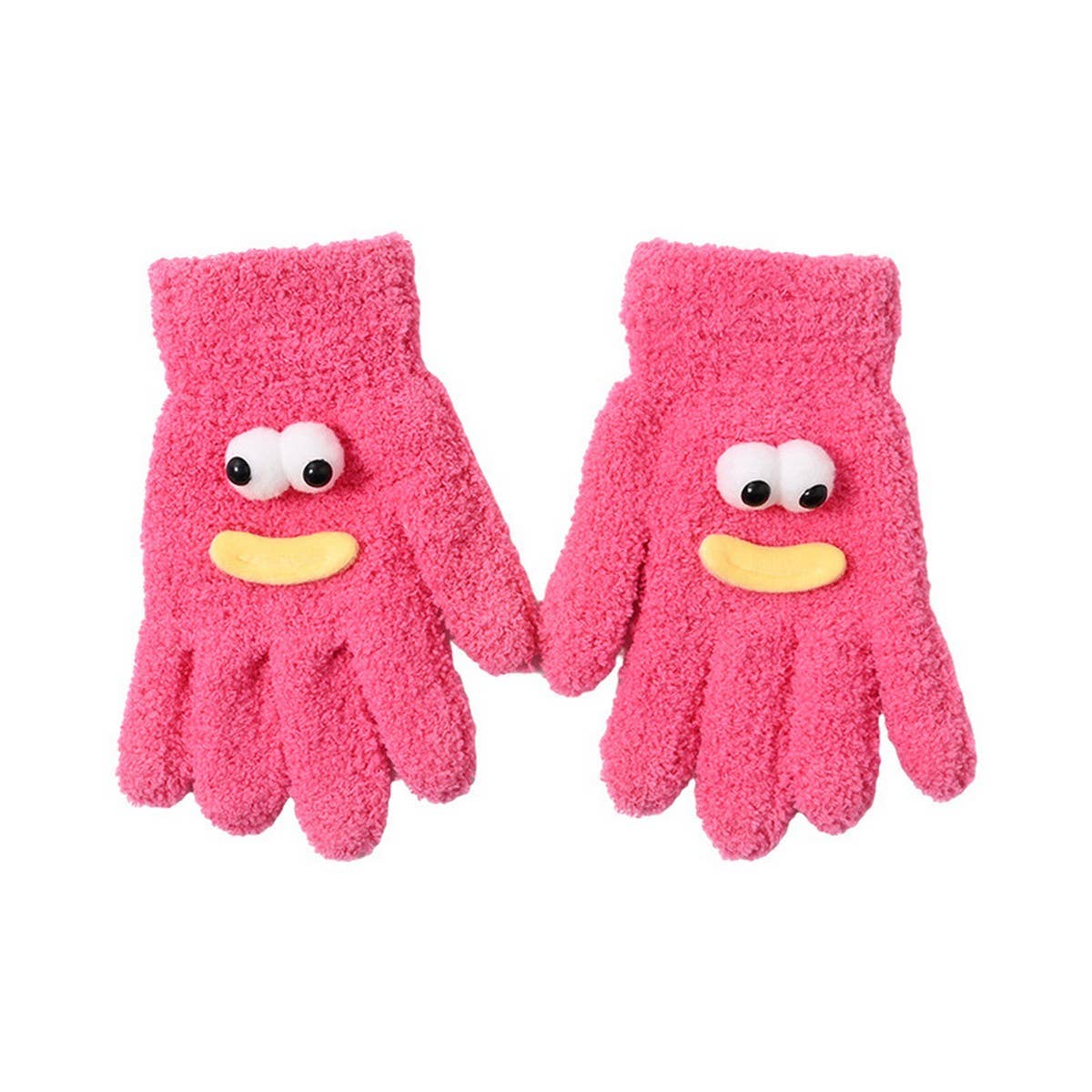 CWAG0283_CORAL FLEECE CARTOON KNITTED WOMEN'S GLOVES