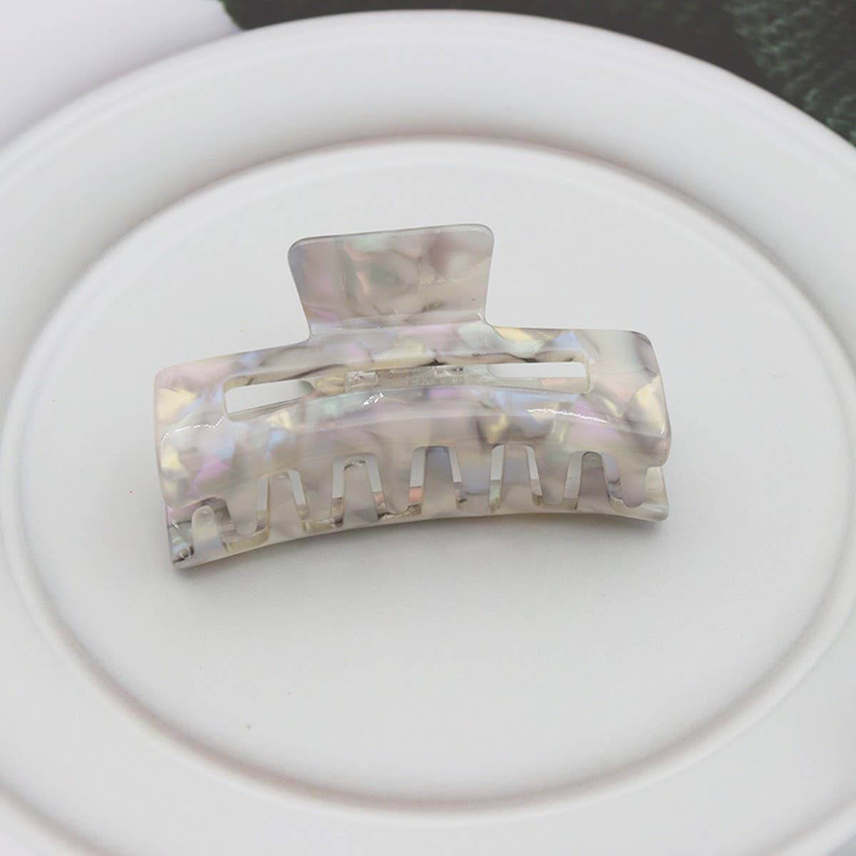 COLORFUL MERMAID HOLLOW SQUARE HAIRPIN