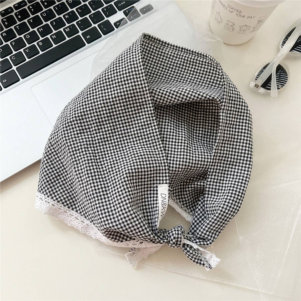 Plaid Cotton Linen Triangle Scarf ??Sun Protection_CWASC0839