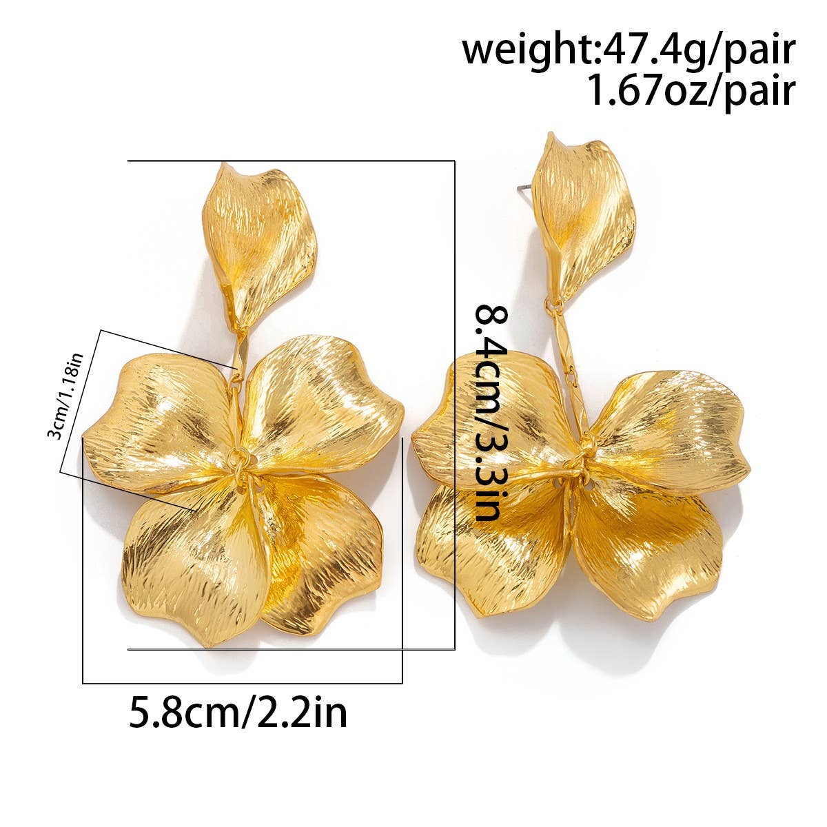 COOL AND SIMPLE RETRO FLOWER EARRINGS