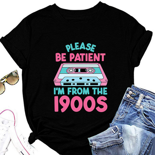Women?™s Tee ??Please Be Patient Letter Print_CWTTS1501