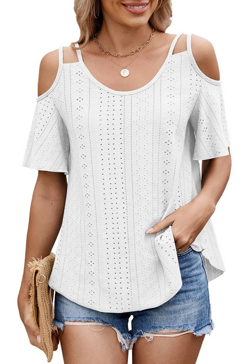 CWTBLS1722_DOUBLE STRAP OFF-THE-SHOULDER KNITTED CAMISOLE