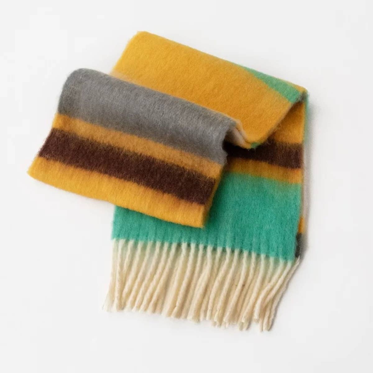 CWASC1575_WINTER PREMIUM THERMAL STRIPED SCARF BIB