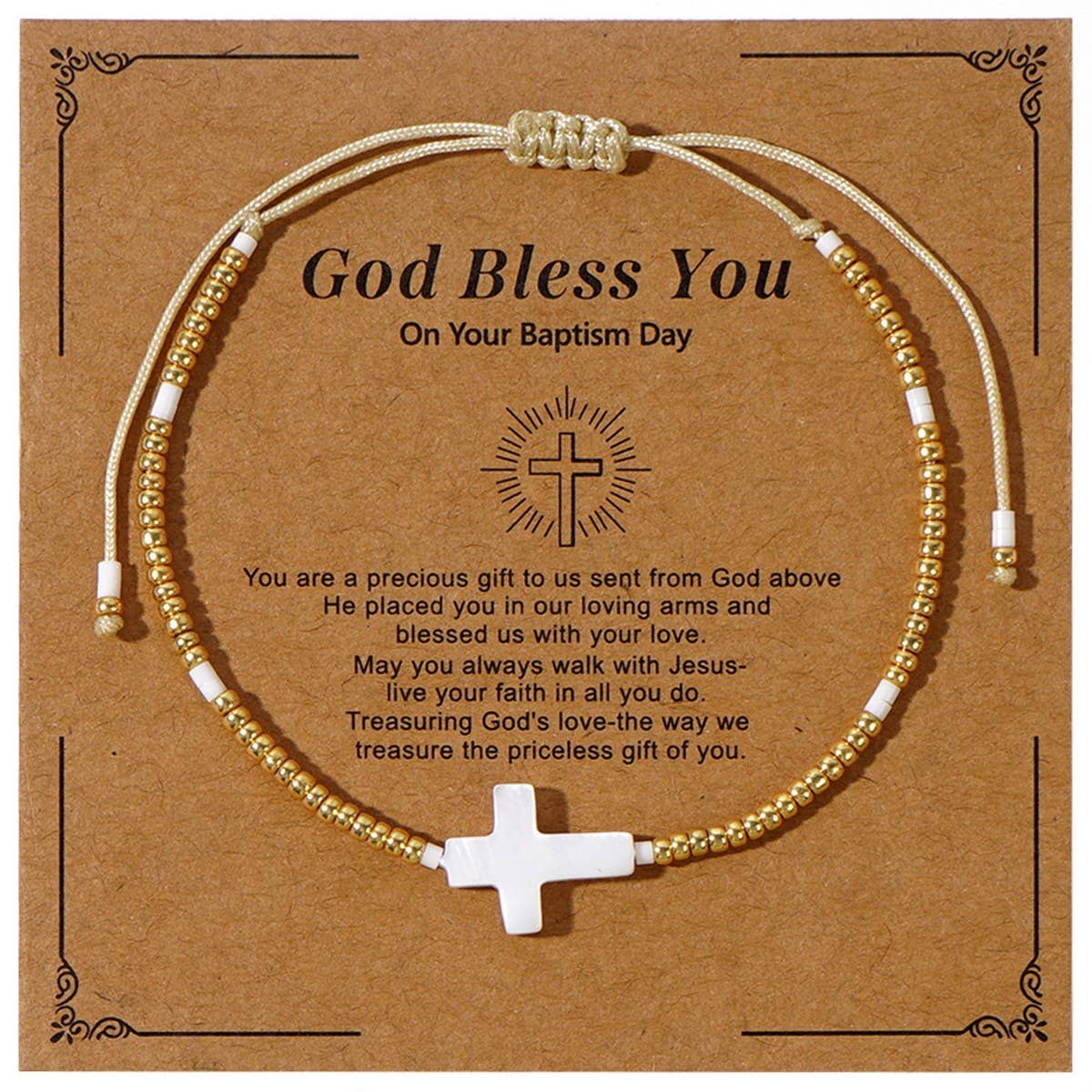 CROSS MIYUKI FINE RICE BEADS HANDMADE BRACELET