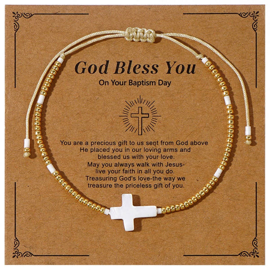 CROSS MIYUKI FINE RICE BEADS HANDMADE BRACELET
