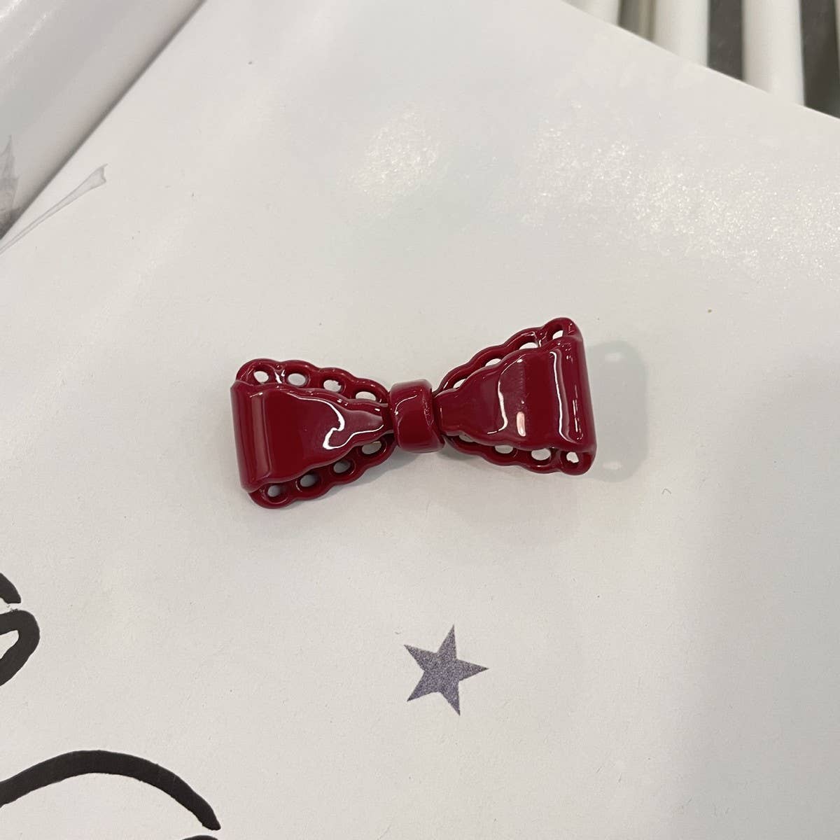 CWAHA5113_RED HEART SWEET RETRO HAIR BAND CUTE HAIRPIN