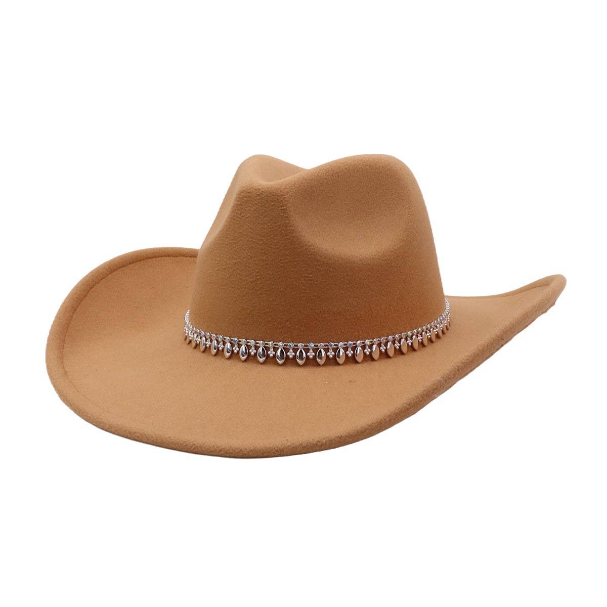 Western Ethnic  Felt Cowboy Fedora Hat_CWAH04371
