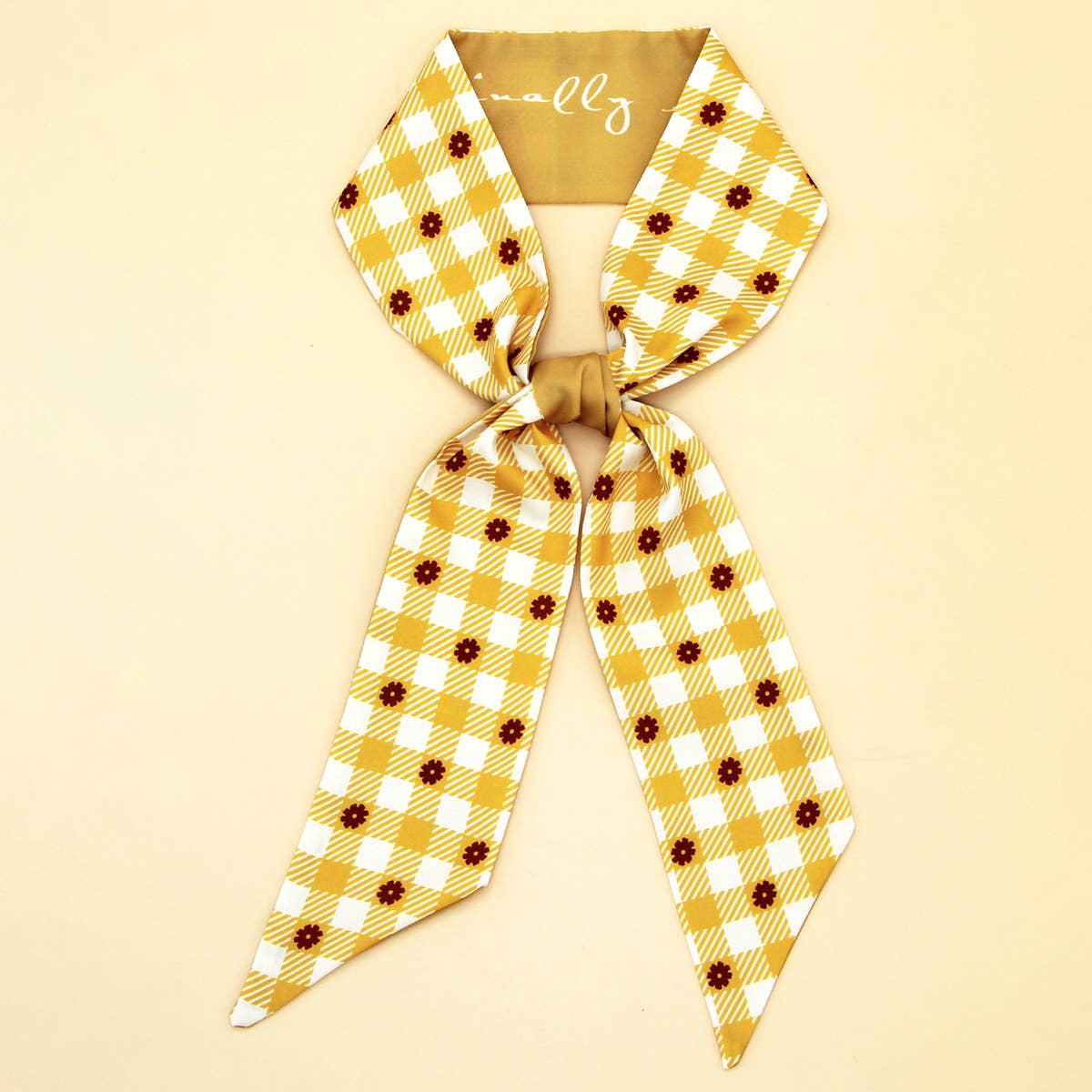 Floral Letter  Scarf ? Hair Tie & Bag Ribbon