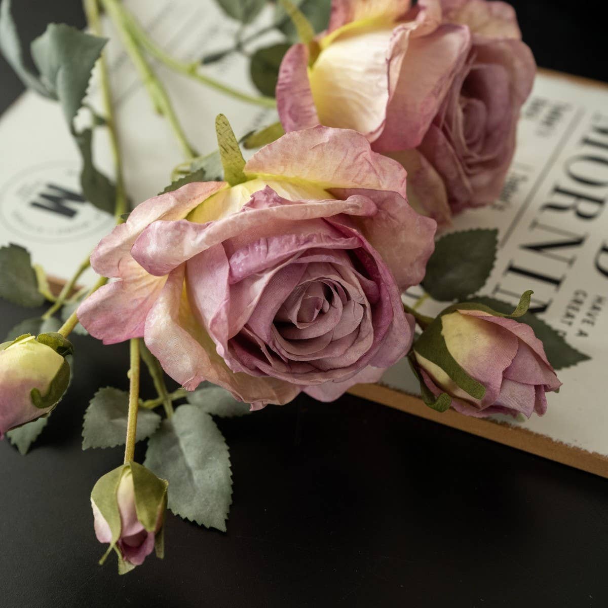 Burnt Edge Sheena Rose Bouquet for Wedding Decor_CWMM6526