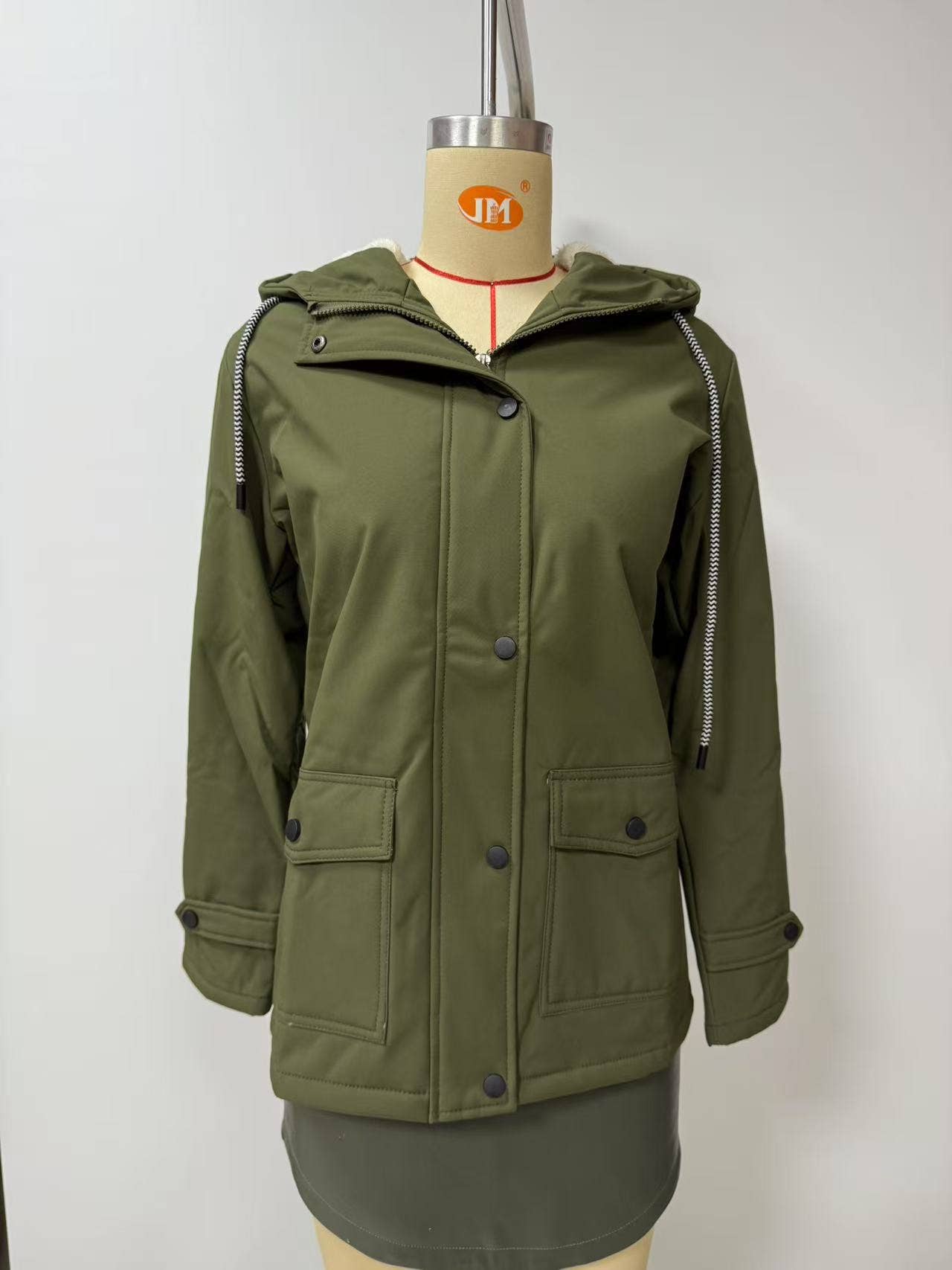 Composite fleece waterproof hooded jacket