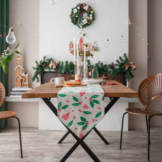PRINTED PINE BRANCHES RUSTIC SIMPLE TABLECLOTH_CWMM1008