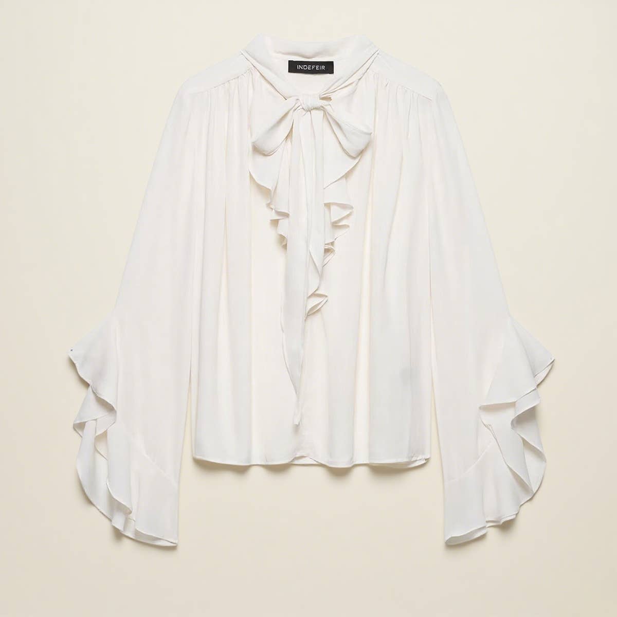 Bowknot is led bat sleeve long sleeve shirts