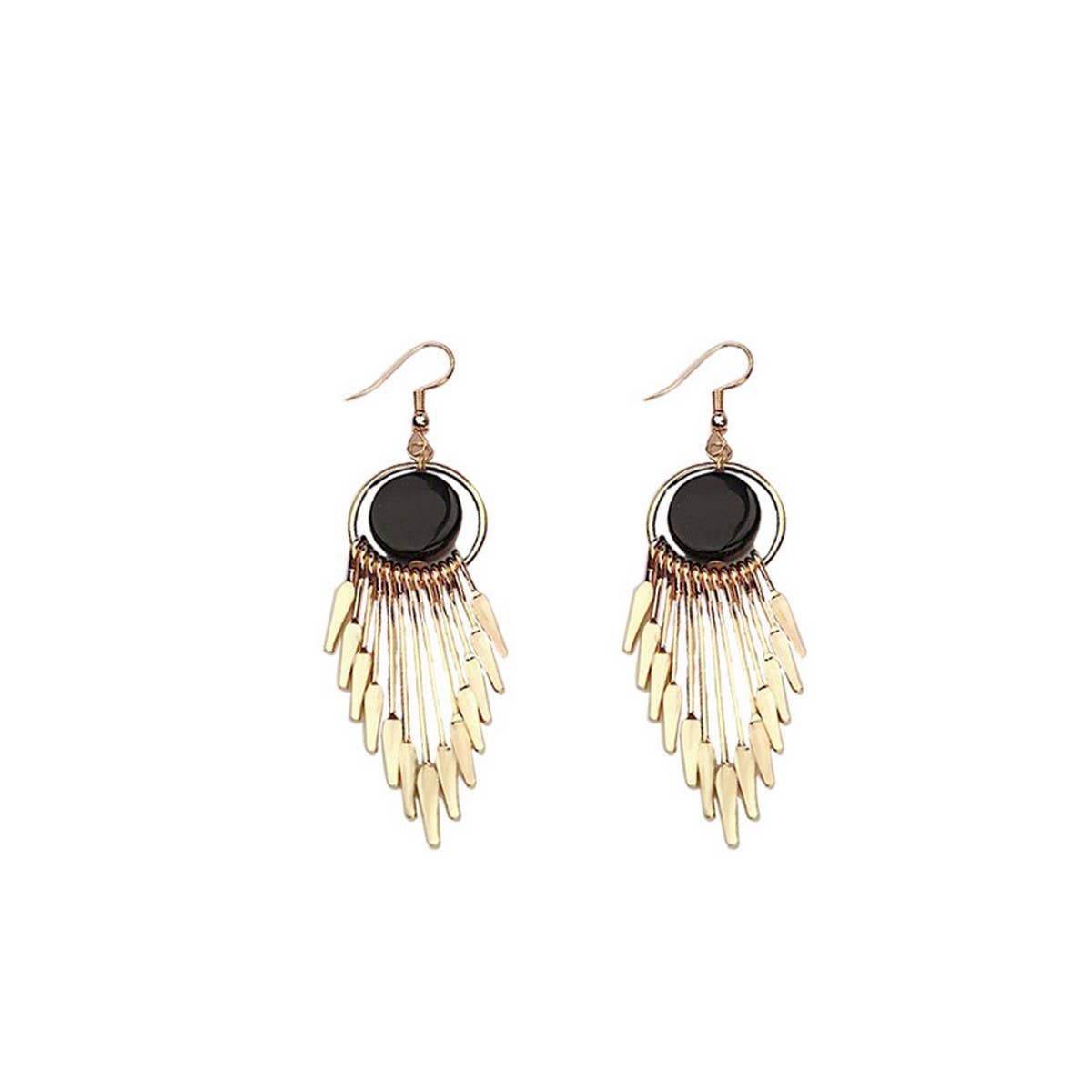 SIMPLE GEOMETRIC OVAL HOLLOW EARRINGS_CWAJE1853