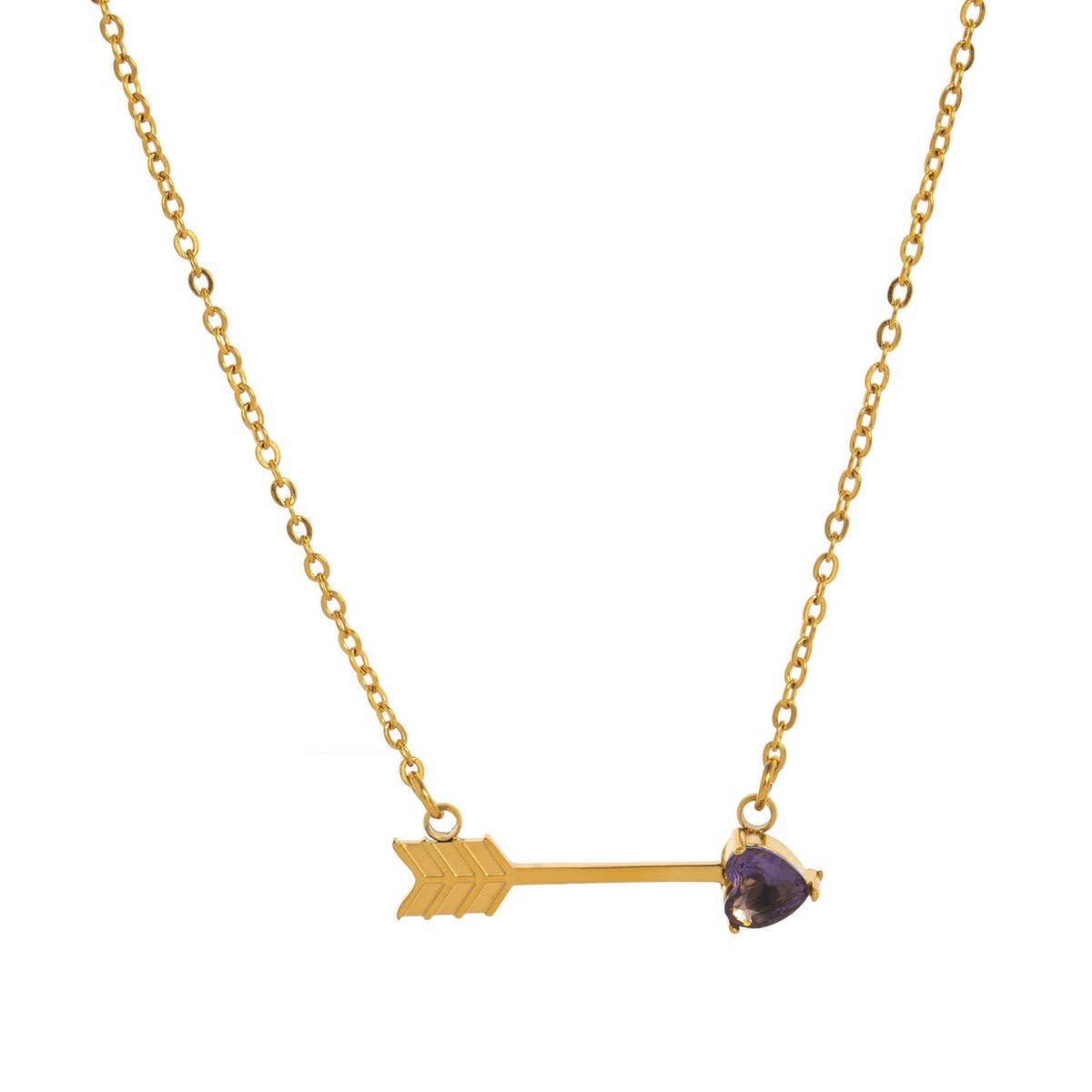 Colorful creative heart-piercing pendant necklace