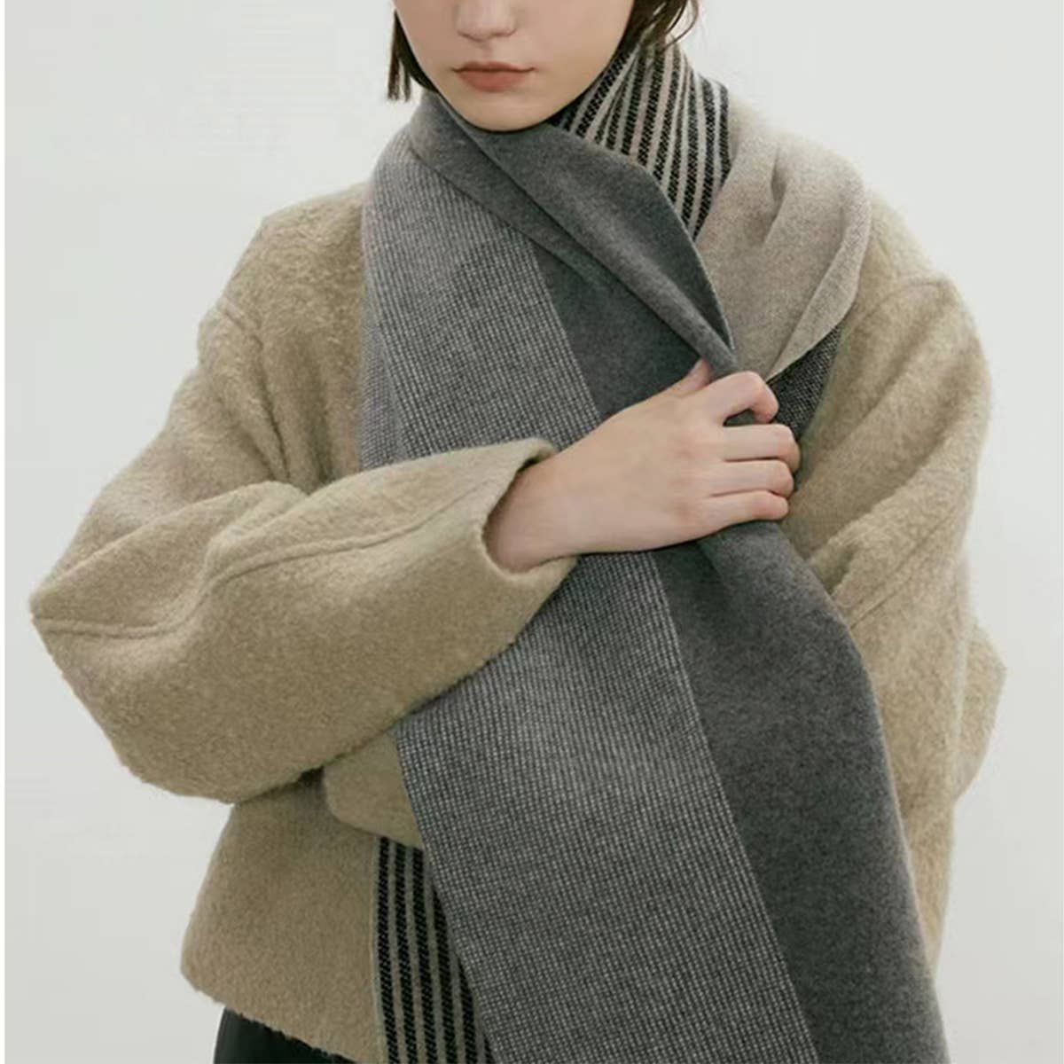 Knit Scarf - Unisex Elegant Winter Couples Wrap