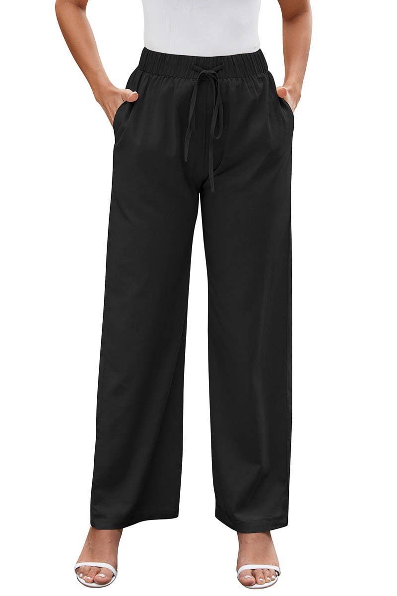 CWBLP1803_ELEGANT BREATHABLE HIGH WAIST WIDE LEG PANTS