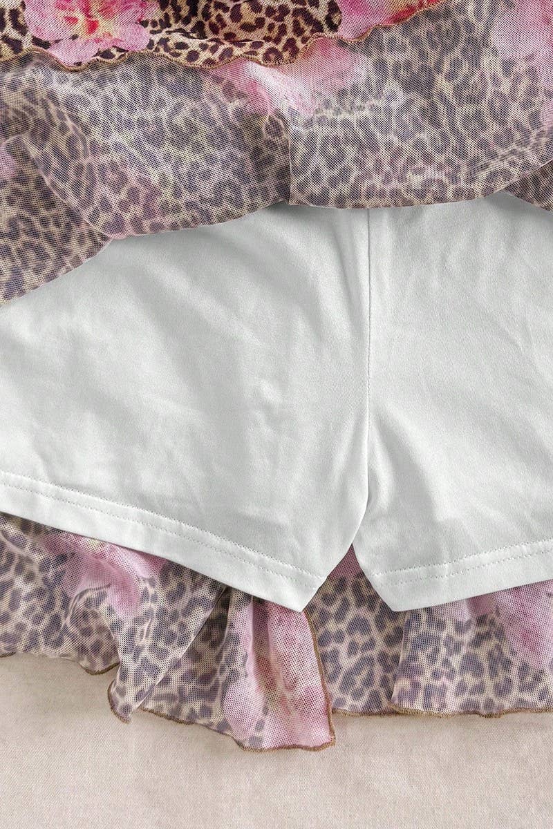 CWBSS0486_SUMMER HOLIDAY STYLE LEOPARD PRINT MINI SKIRT