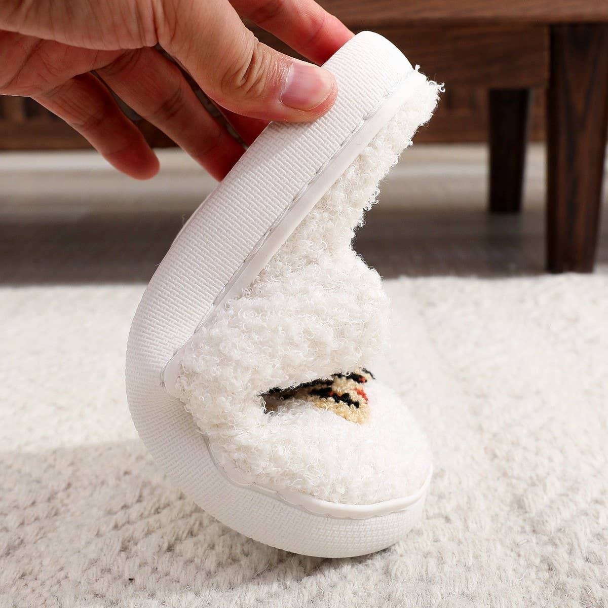 CUTE DEER HORN CHRISTMAS ELEMENT COTTON SLIPPERS