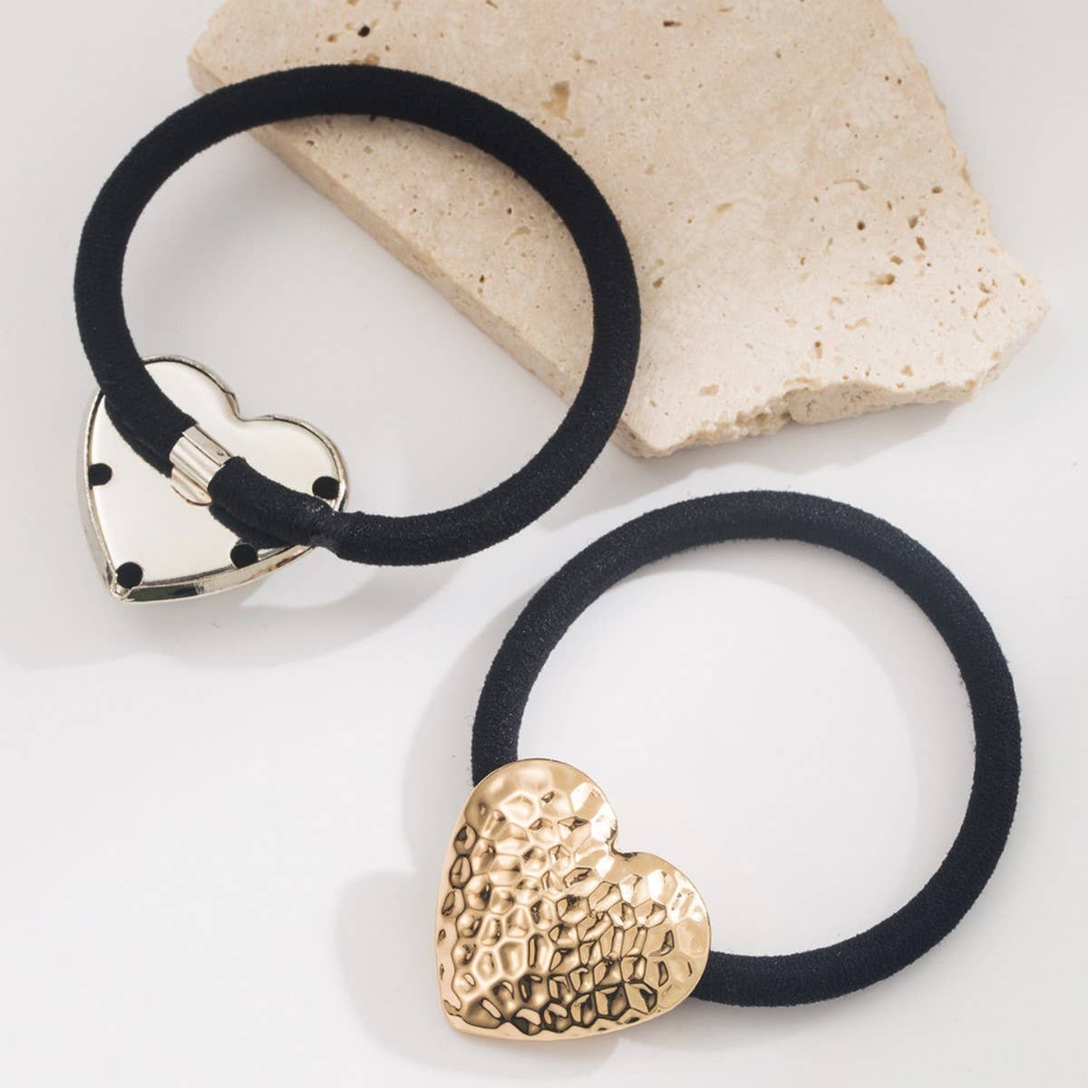 Sweetheart Metallic Elastic Hair Tie