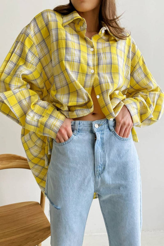 CWTSTL1597_FALL VINTAGE COMMUTER LONG-SLEEVED PLAID SHIRT