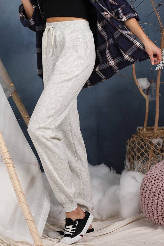 CWBLP399_IN CASUAL ELASTIC WAIST JOGGERS PANTS WITH POCKETS