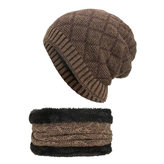 VELVET SUIT DIAMOND BIB PULLOVER HAT KNIT HAT