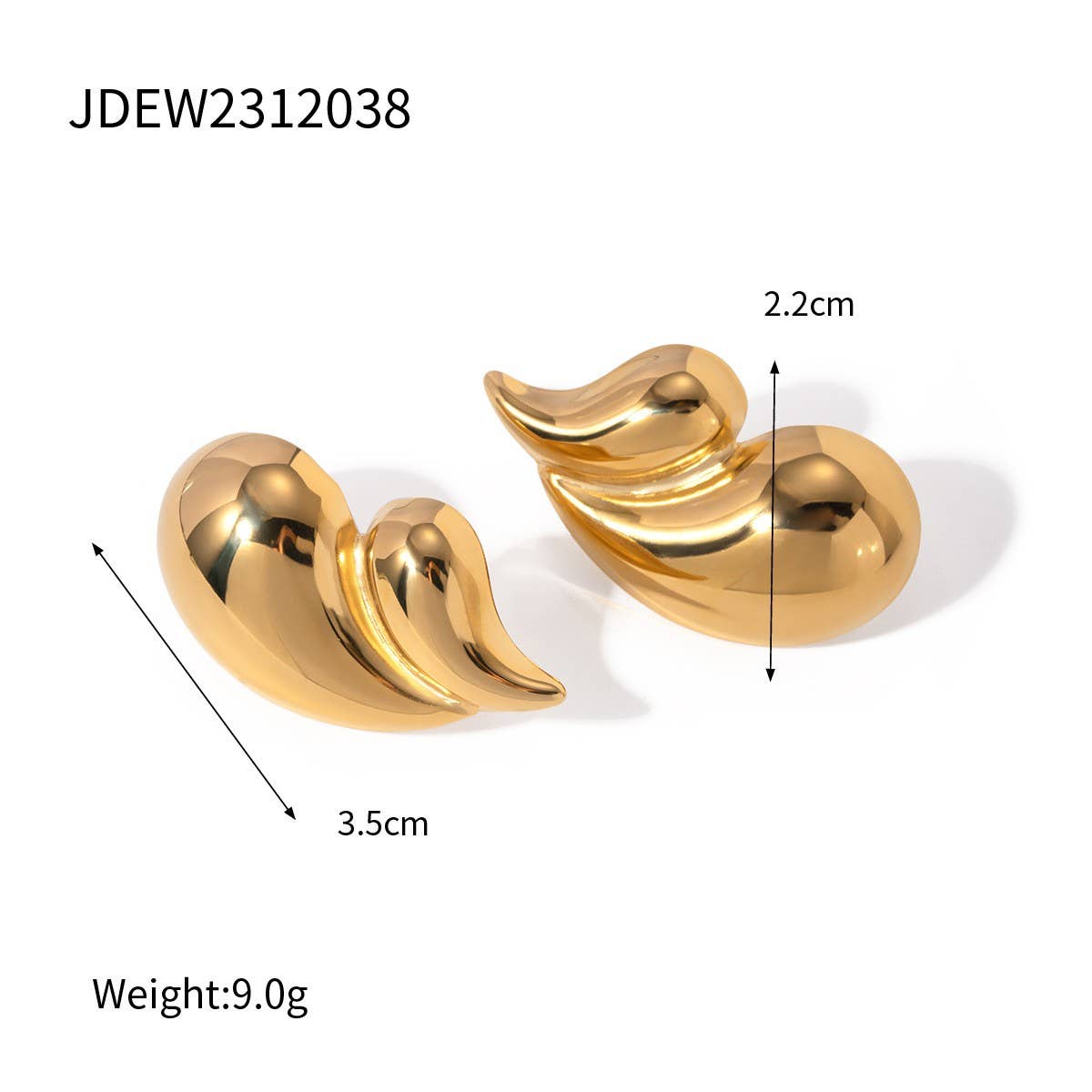 SIMPLE DOUBLE-LAYER GLOSSY WATER DROP EARRINGS_CWAJE1783