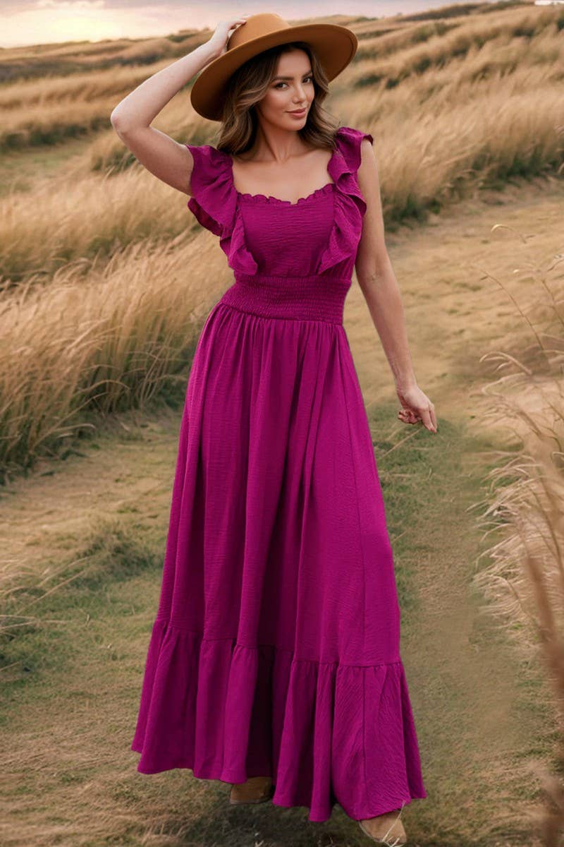 CWDMD6138_SOLID OFF-SHOULDER ONE-SHOULDER DRESS