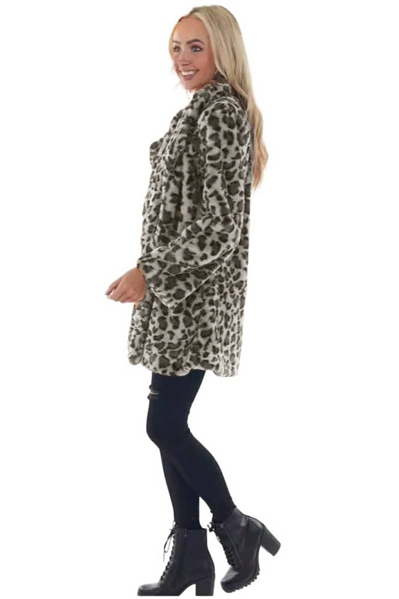 CWOCO00205_CASUAL LOOSE LEOPARD FAUX FUR COAT