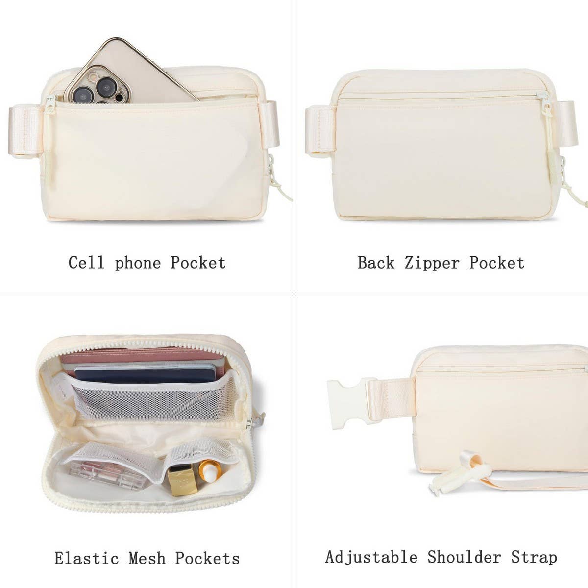 Nylon Bride Belt Bag ??Adjustable Sling for Travel_CUAB0282