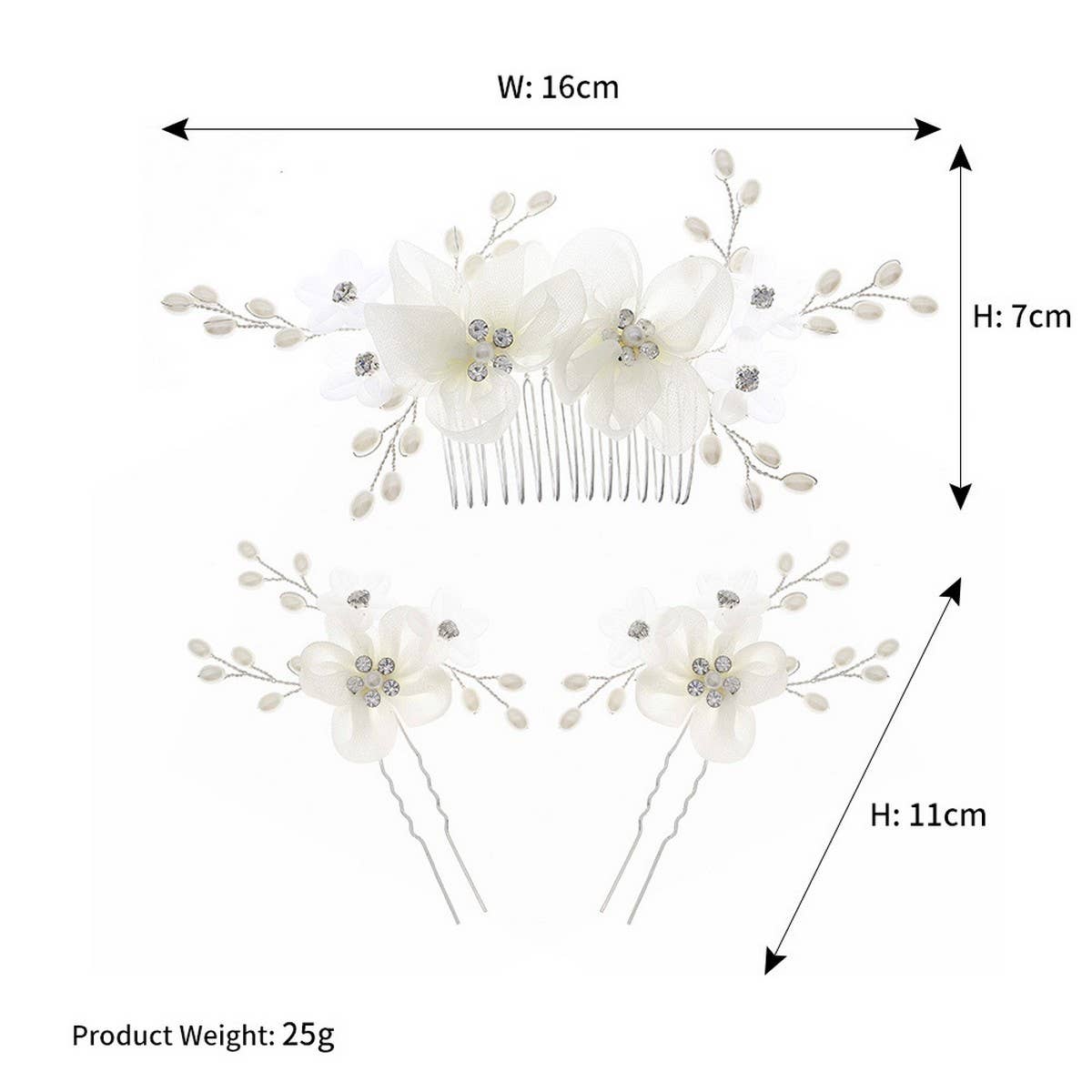 HANDMADE U-SHAPED BRIDAL HAIR ACCESSORIES