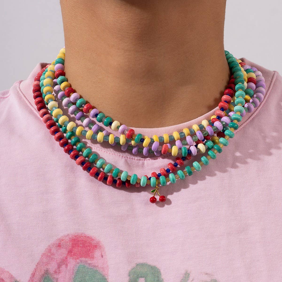 Boho Style Handmade Natural Stone Necklace_CWMM8816