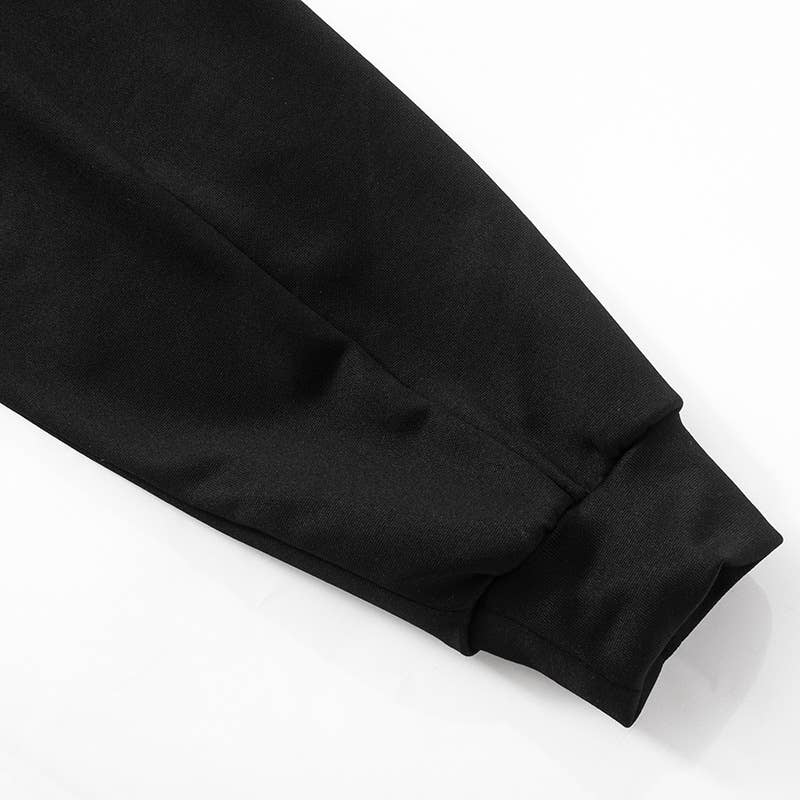 CONTRAST COLOR LOOSE CASUAL SKULL PRINT HOODIE