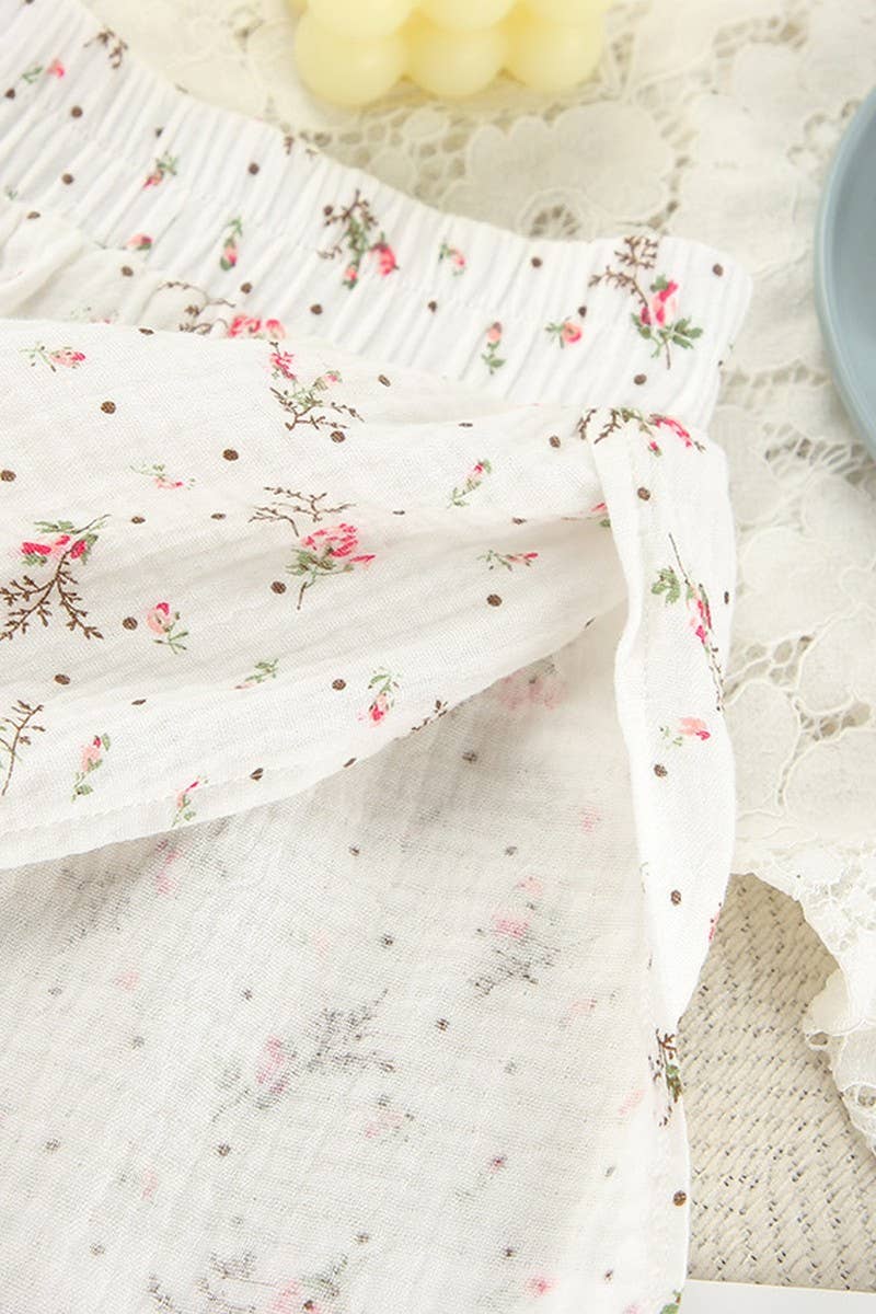 CWSPJ0361_COTTON PRINTED LONG SLEEVE SHORTS PAJAMA SET