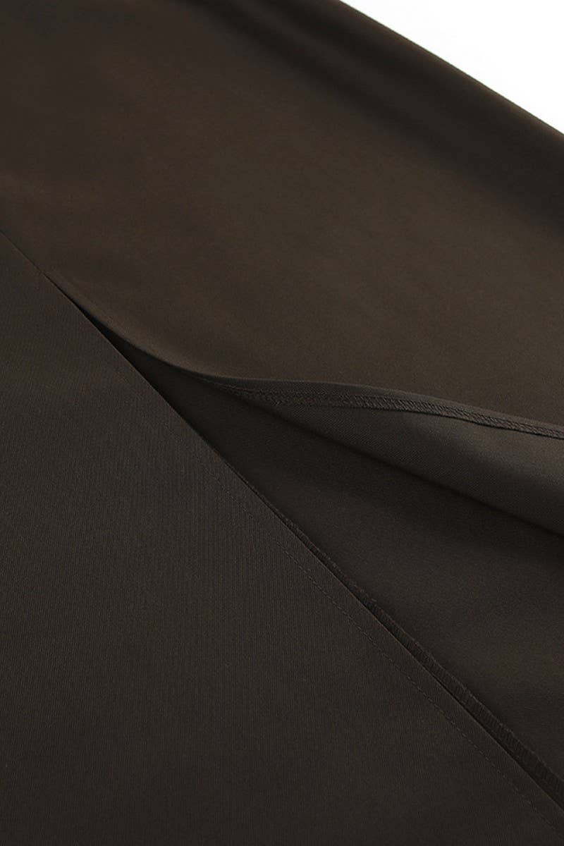 CWBLS0362_SOLID COLOR CASUAL SLIM FIT A-LINE SKIRT