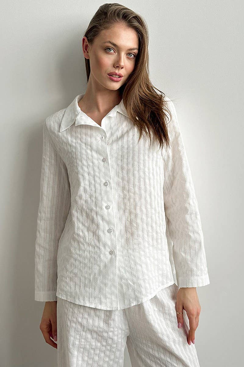 CWSPJ0263_LONG SLEEVE AND LONG PANTS TWO PIECE SLEEPING SET