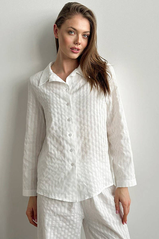 CWSPJ0263_LONG SLEEVE AND LONG PANTS TWO PIECE SLEEPING SET