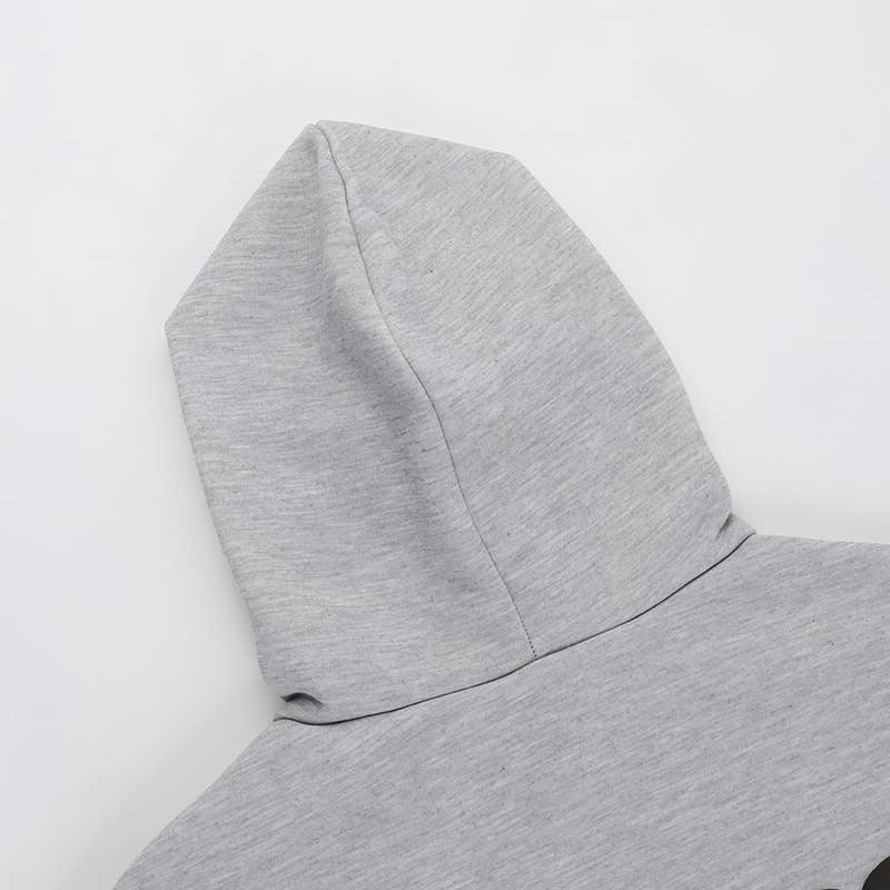 CASUAL PRINT HOODIE WITH FLEECE PULLOVER HOODIE