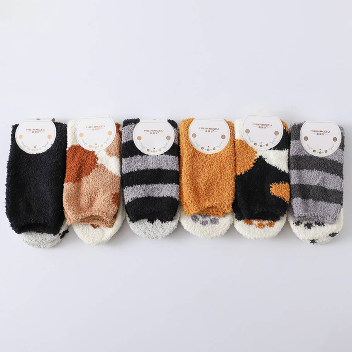 WOMEN HOME PADDED WARM CORAL VELVET SOCKS