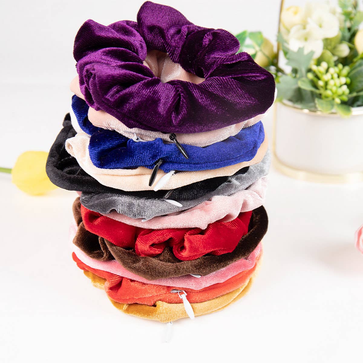 INVISIBLE ZIPPER LARGE INTESTINE HAIR TIE_CWAHA0868