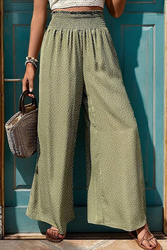 CWBLP0777_HIGH-WAISTED PRINTED ELASTIC WIDE-LEG TROUSERS