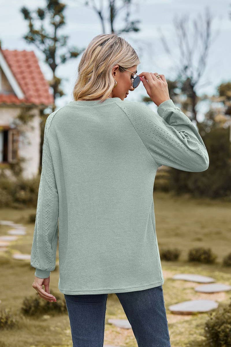 CWTTL1566_Round neck Long Sleeve Top