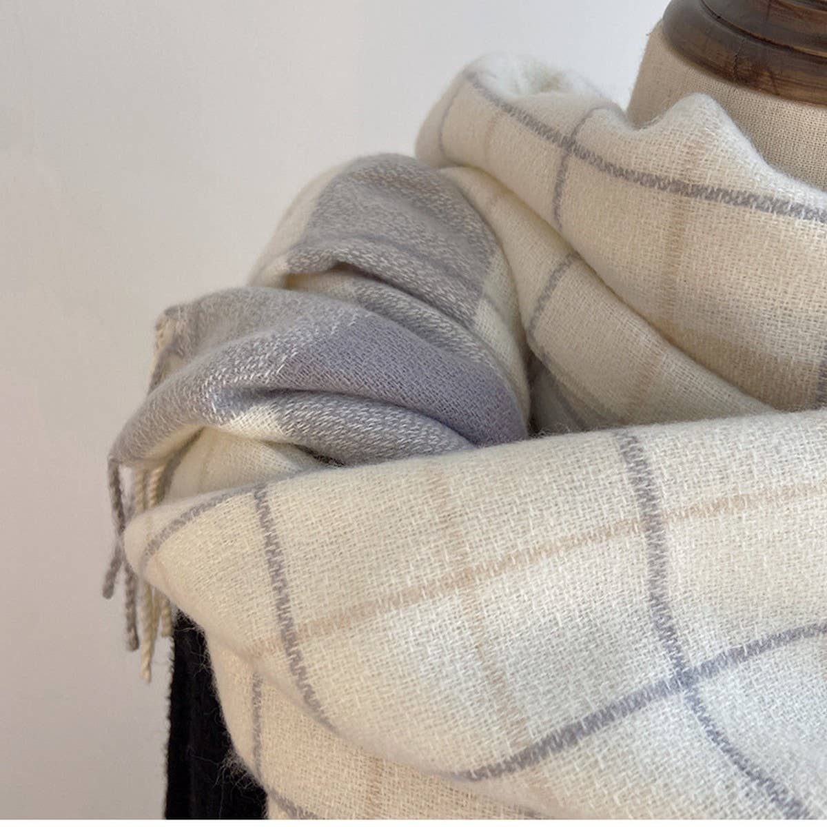 Plaid Scarf Shawl ??Classic Tartan Winter Wrap_CWASC1455