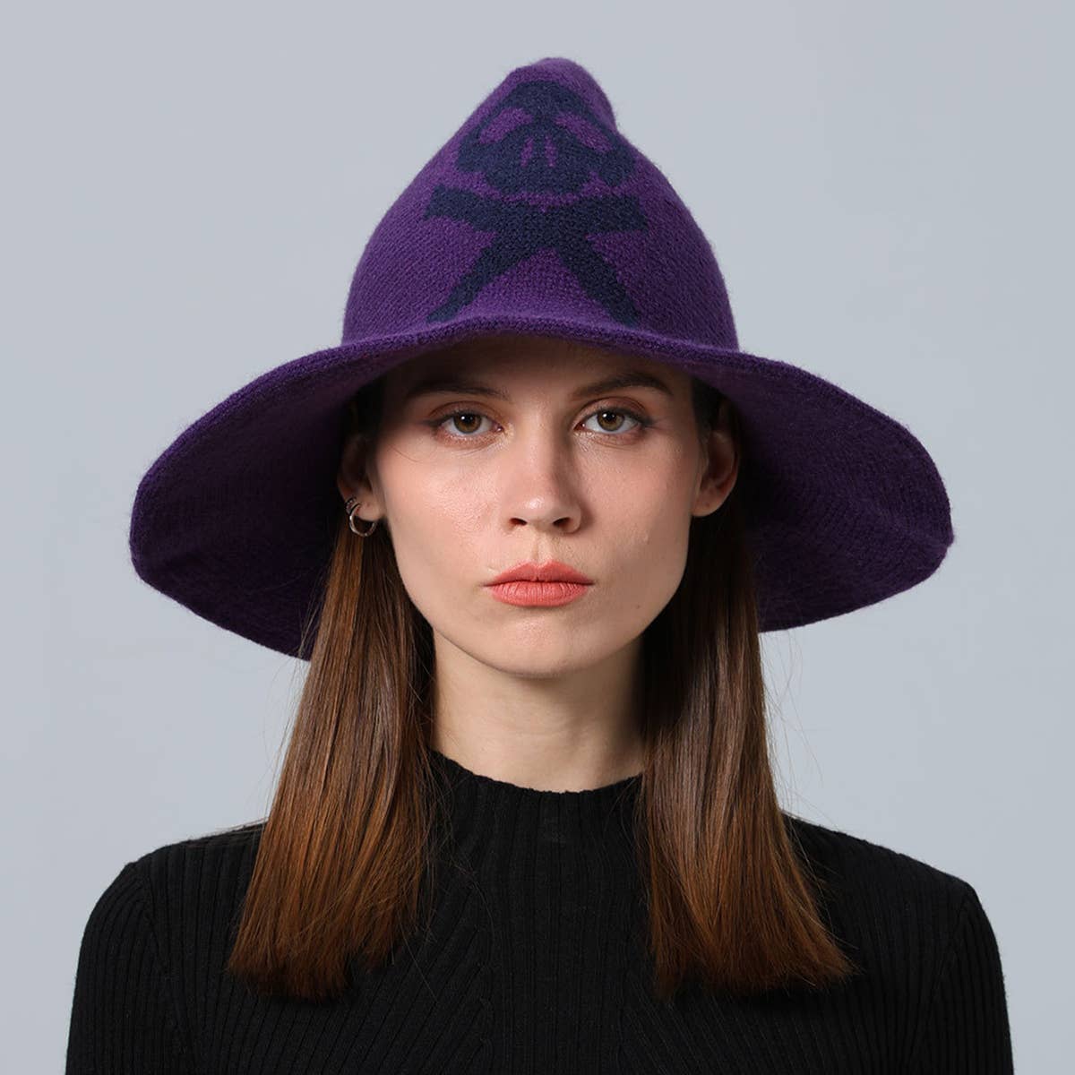 CWAH4090_NEW SKULL MAGIC PROPS HALLOWEEN WIZARD HAT