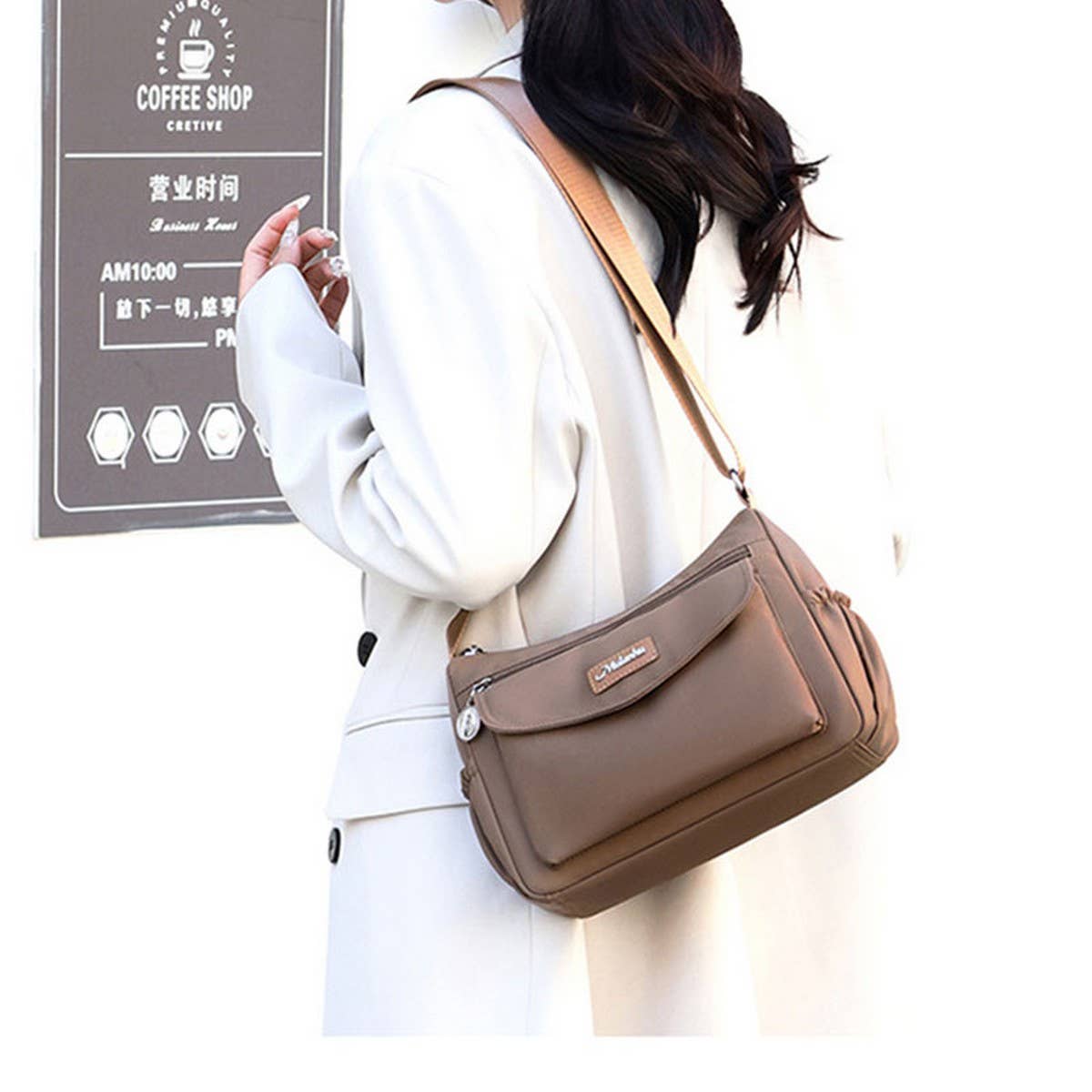 LARGE CAPACITY CASUAL NYLON SHOULDER BAG