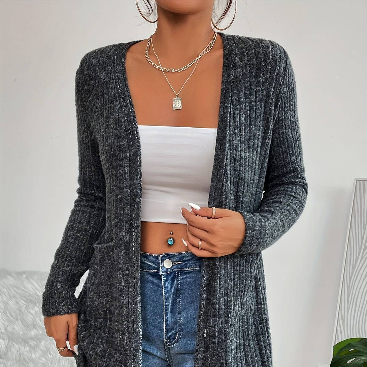 CASUAL FASHION KNITTED CARDIGAN POCKET COAT_CWOCO0738
