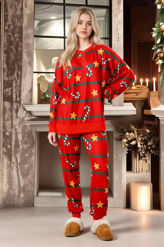 CWSTB00497_CHRISTMAS PRINT BUTTON TWO-PIECE SET