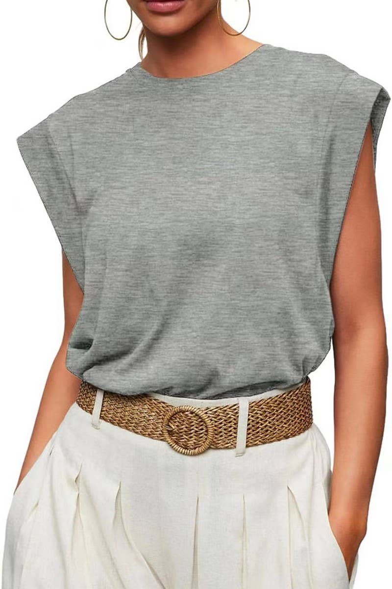 CWTTSL0240_Round Neck Sleeveless Knit Top