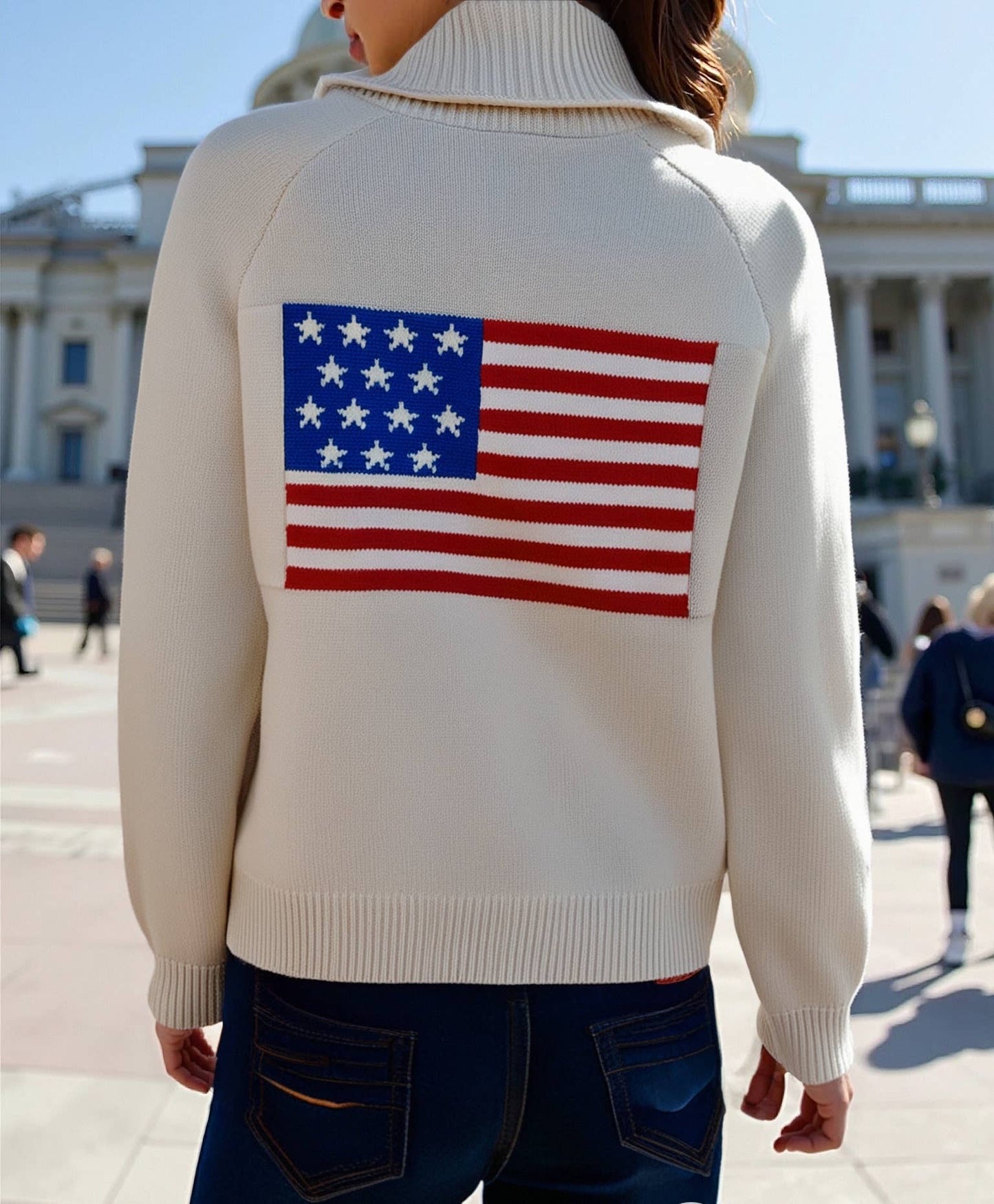 Casual loose long-sleeved V-neck Cardigan