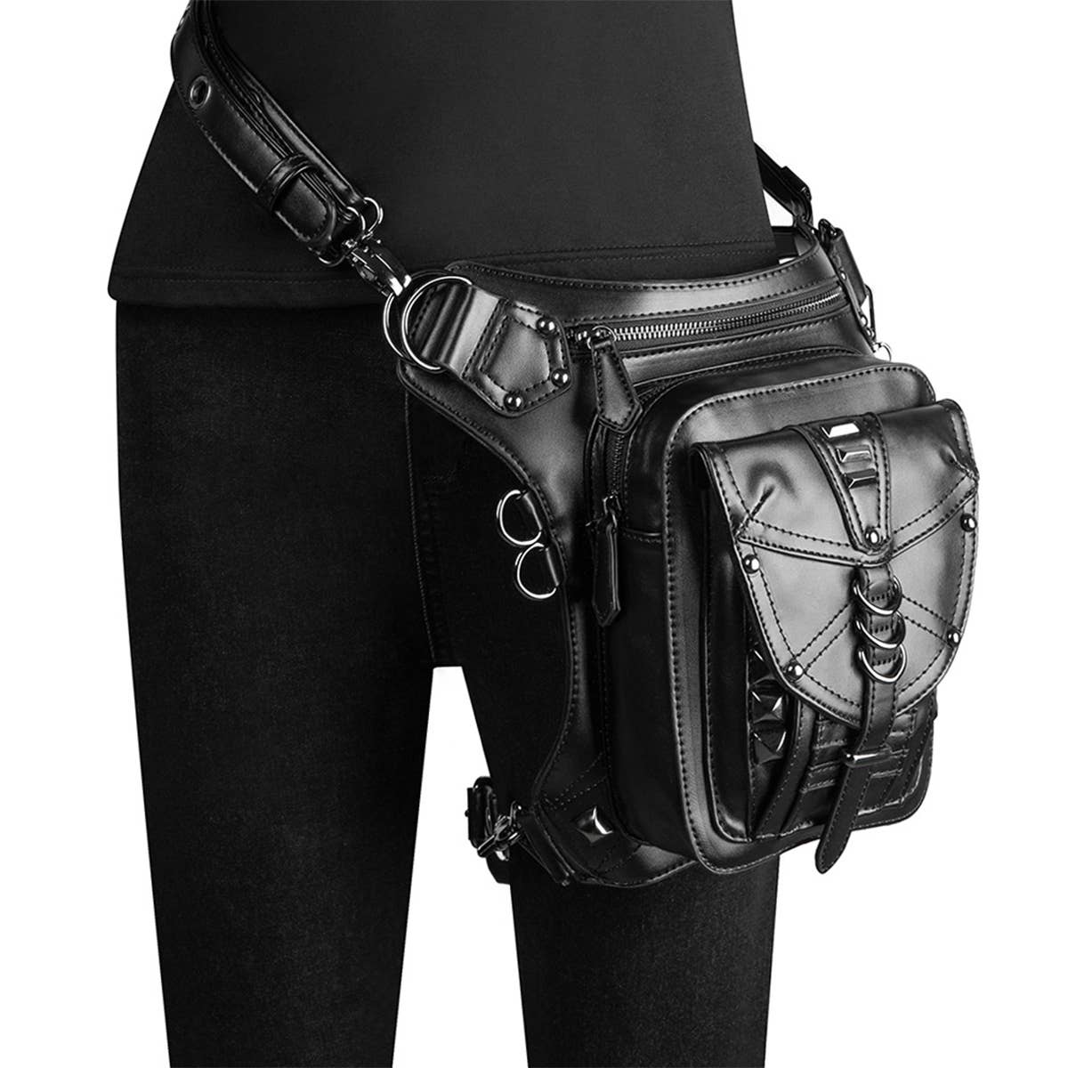 RETRO STEAMPUNK LEATHER MESSENGER BAG_CWAB0636